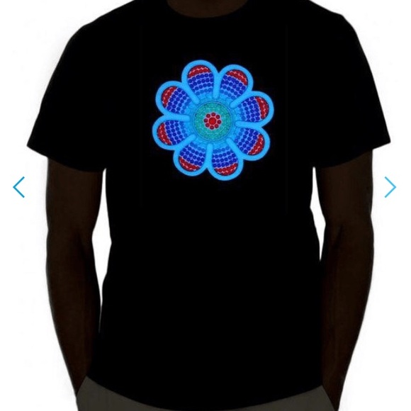 LED Flower Party/Rave Shirt - Picture 3 of 4